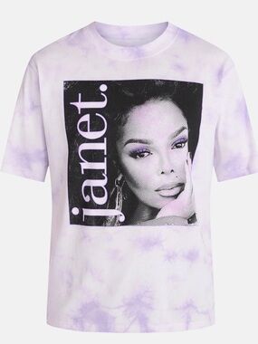 Janet Jackson Oversized Boxy Fit Graphic Tee Shirt